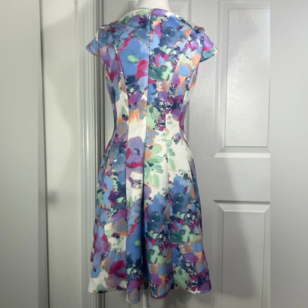 Karl Lagerfeld Multicolor Floral Midi Dress - Picture 4 of 12